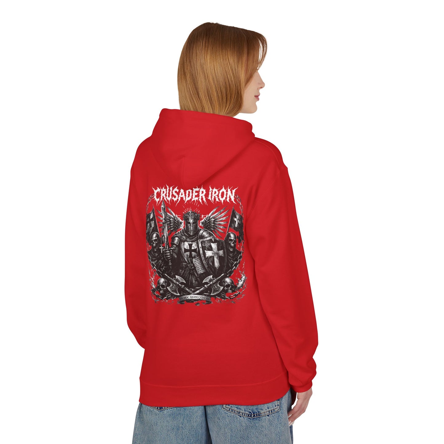 Crusader Iron Metal Cover - Unisex Midweight Softstyle Fleece Hoodie