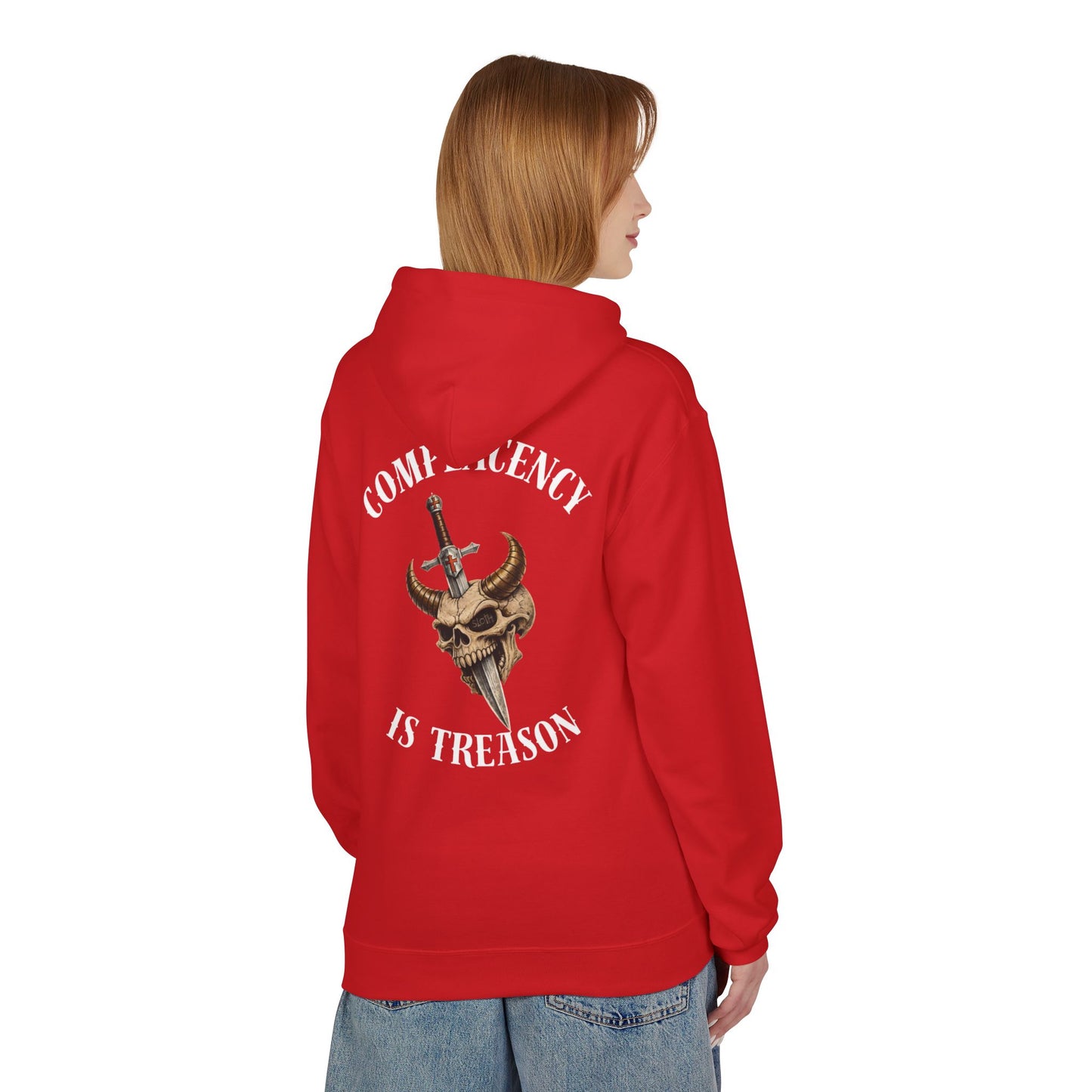 Complacency is treason- Unisex Midweight Softstyle Fleece Hoodie