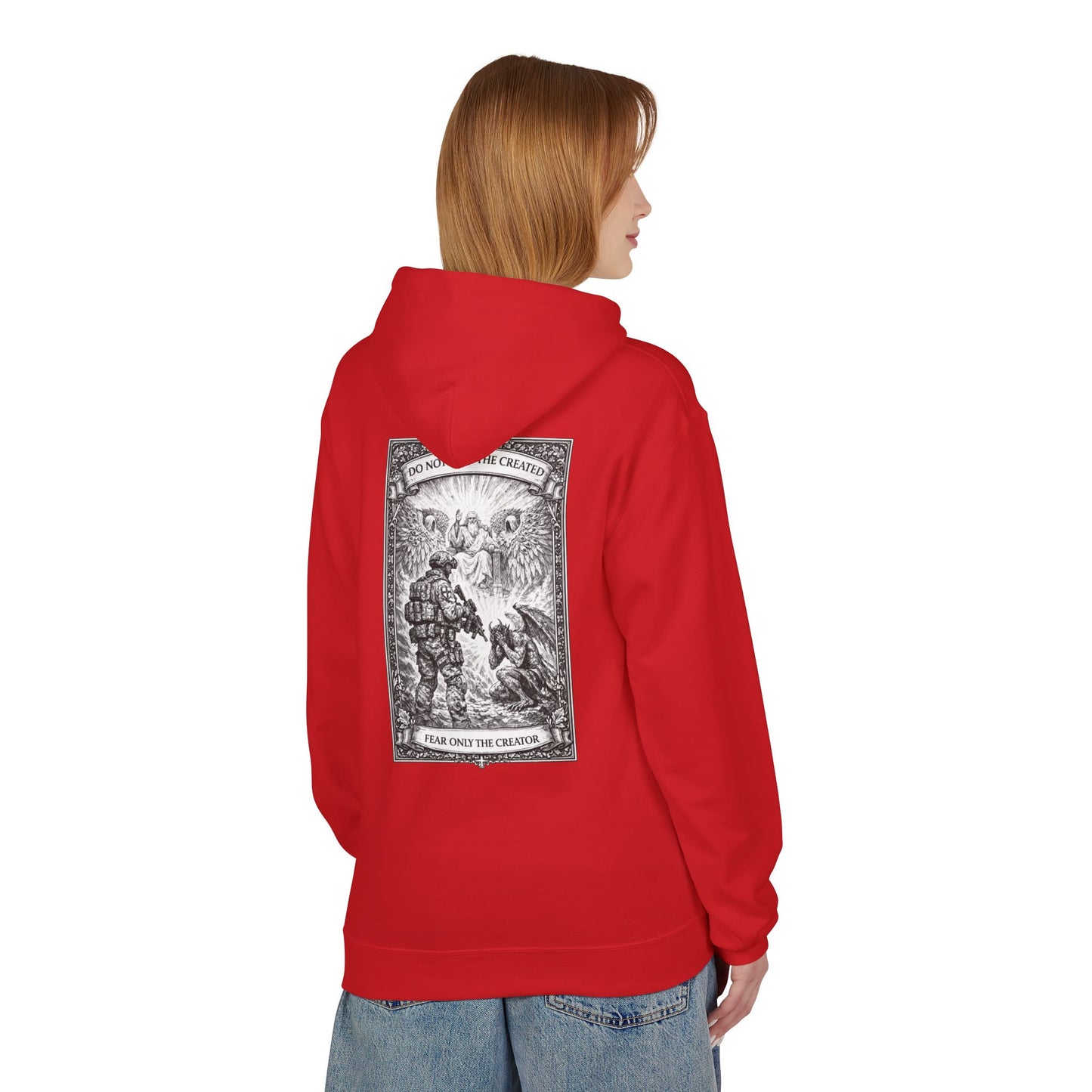 Fear Only the creator - Unisex Midweight Softstyle Fleece Hoodie