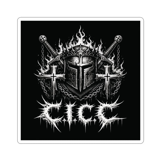 Crusader Iron Metal Cover Sticker