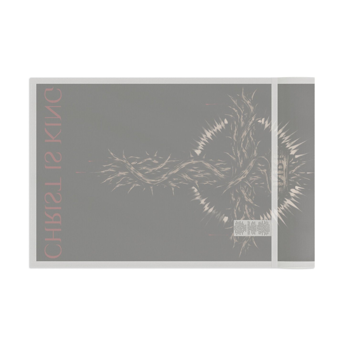 Christian Flag with Crown of Thorns Design — "Christ Is King" Religious Banner