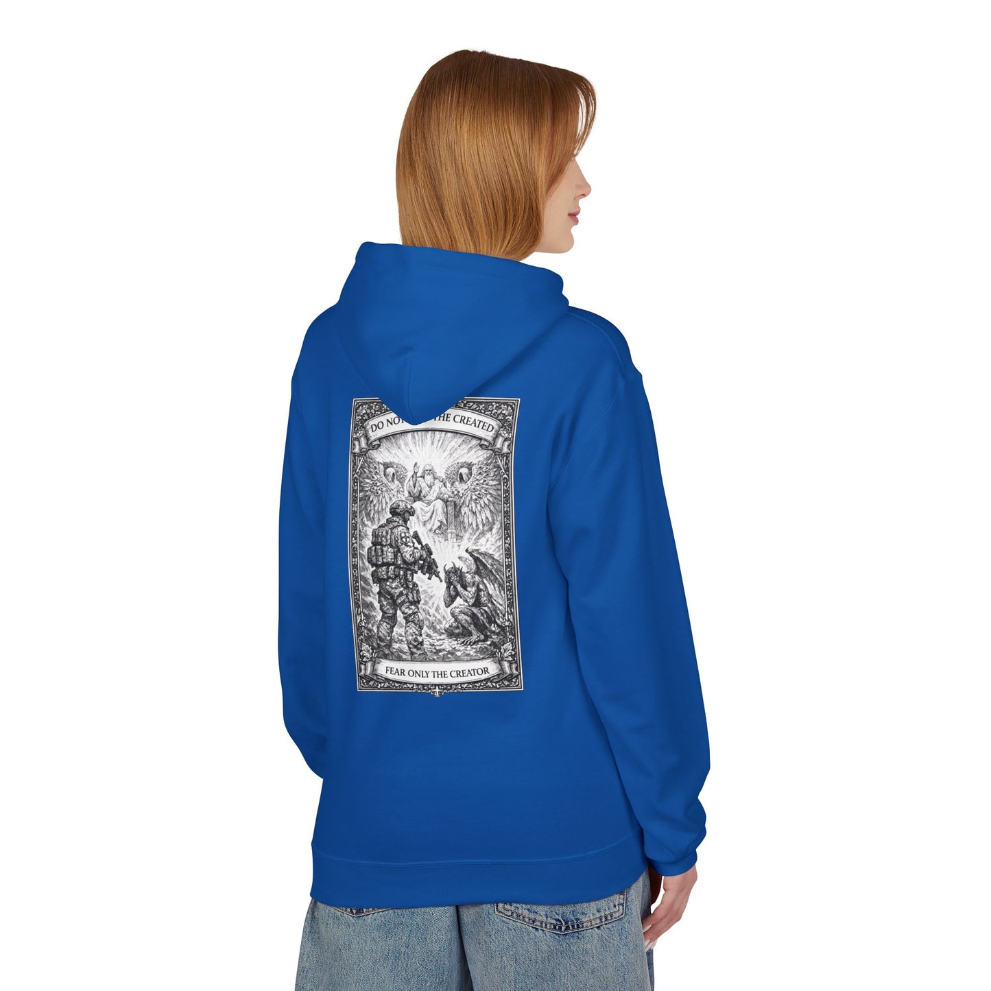 Fear Only the creator - Unisex Midweight Softstyle Fleece Hoodie