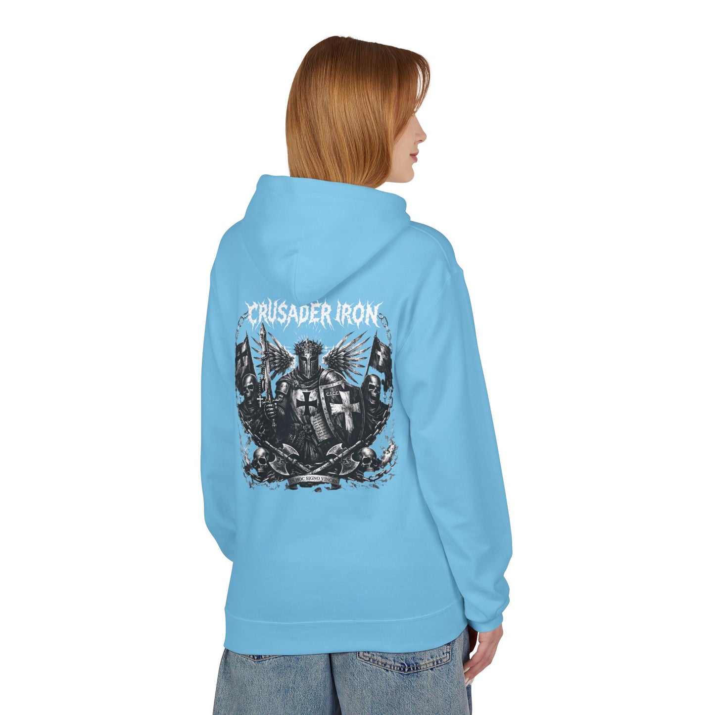 Crusader Iron Metal Cover - Unisex Midweight Softstyle Fleece Hoodie