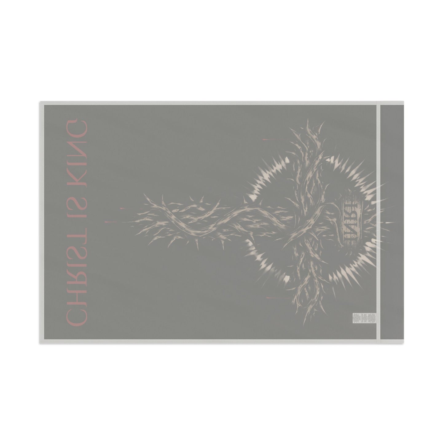 Christian Flag with Crown of Thorns Design — "Christ Is King" Religious Banner