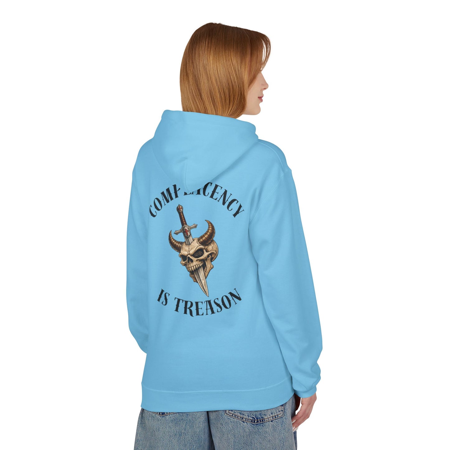 Complacency is treason- Unisex Midweight Softstyle Fleece Hoodie