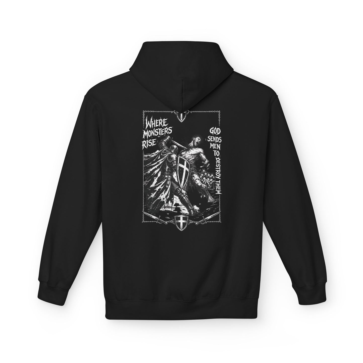 Where monsters rise- Unisex Midweight Softstyle Fleece Hoodie