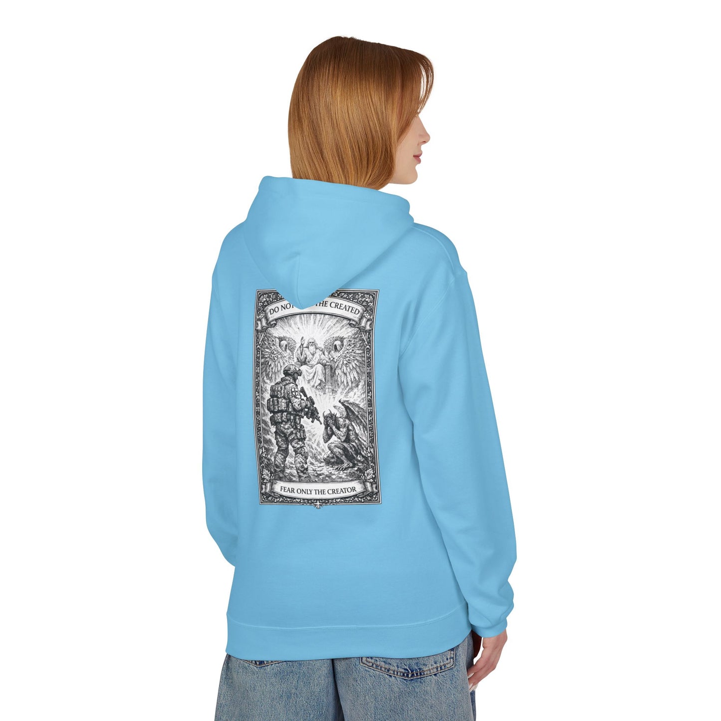 Fear Only the creator - Unisex Midweight Softstyle Fleece Hoodie