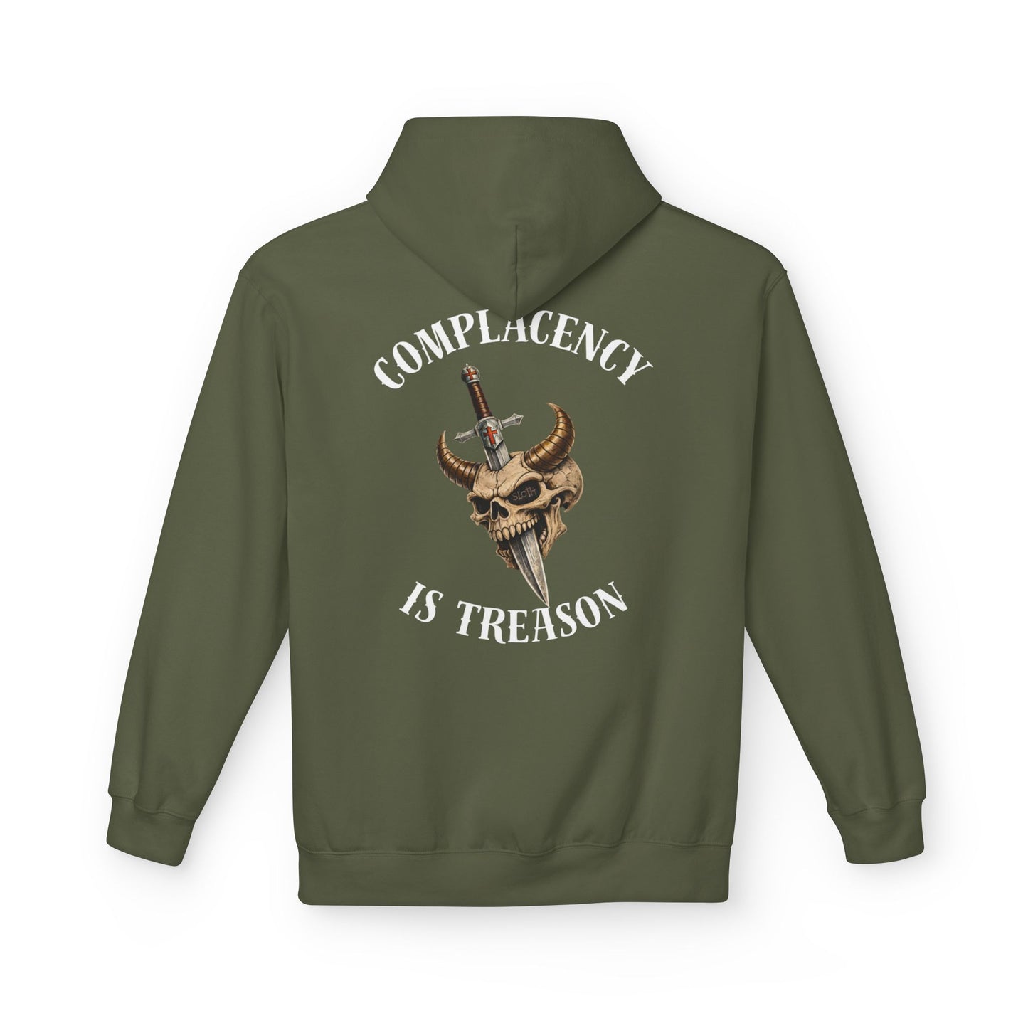 Complacency is treason- Unisex Midweight Softstyle Fleece Hoodie
