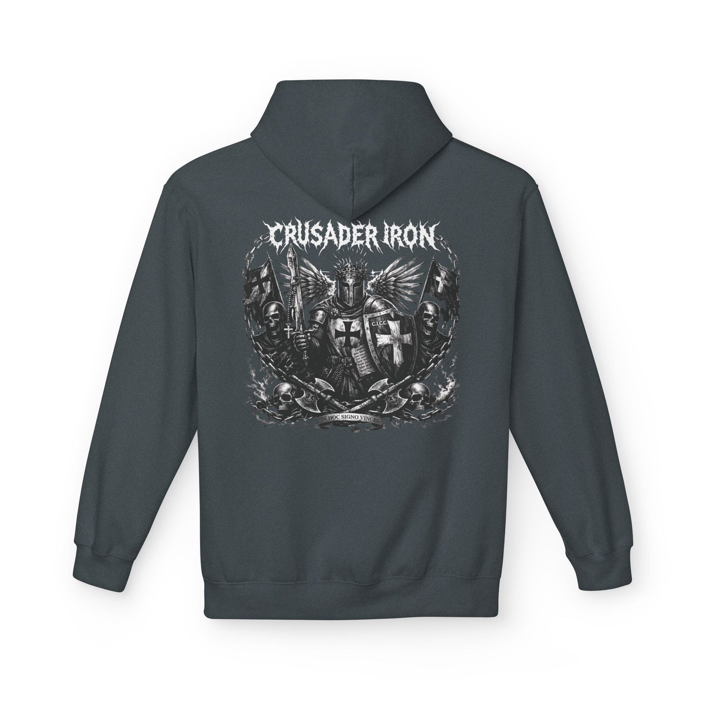 Crusader Iron Metal Cover - Unisex Midweight Softstyle Fleece Hoodie