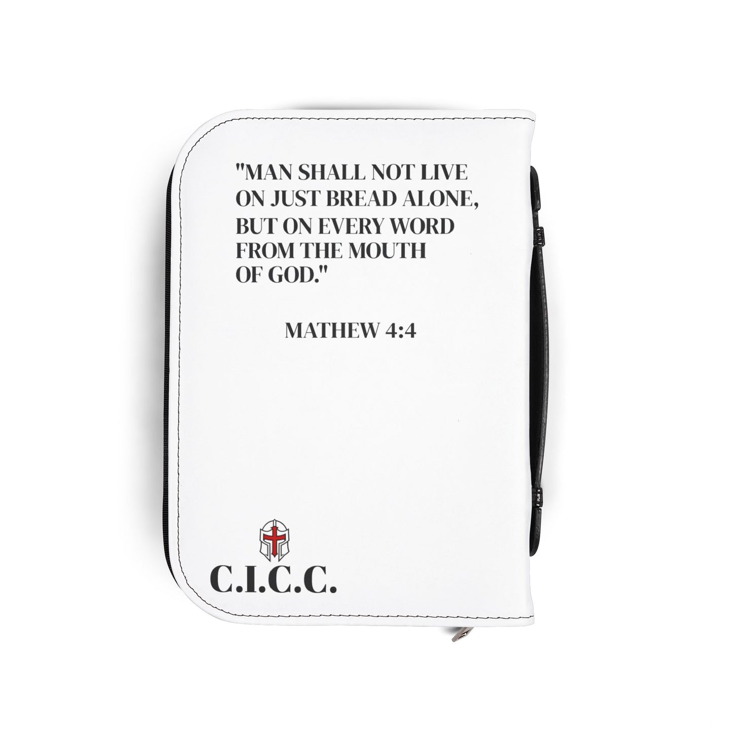 Copy of Bible Cover — 'Christ Is King' Crown of Thorns Design with Mathew 4:4