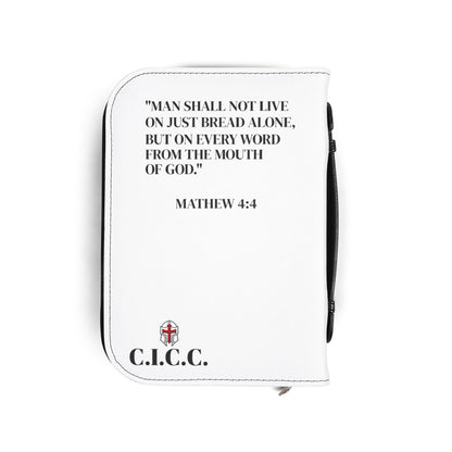 Copy of Bible Cover — 'Christ Is King' Crown of Thorns Design with Mathew 4:4