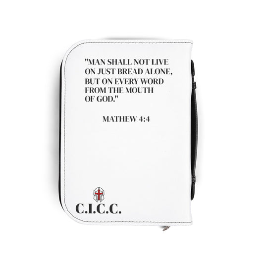Copy of Bible Cover — 'Christ Is King' Crown of Thorns Design with Mathew 4:4