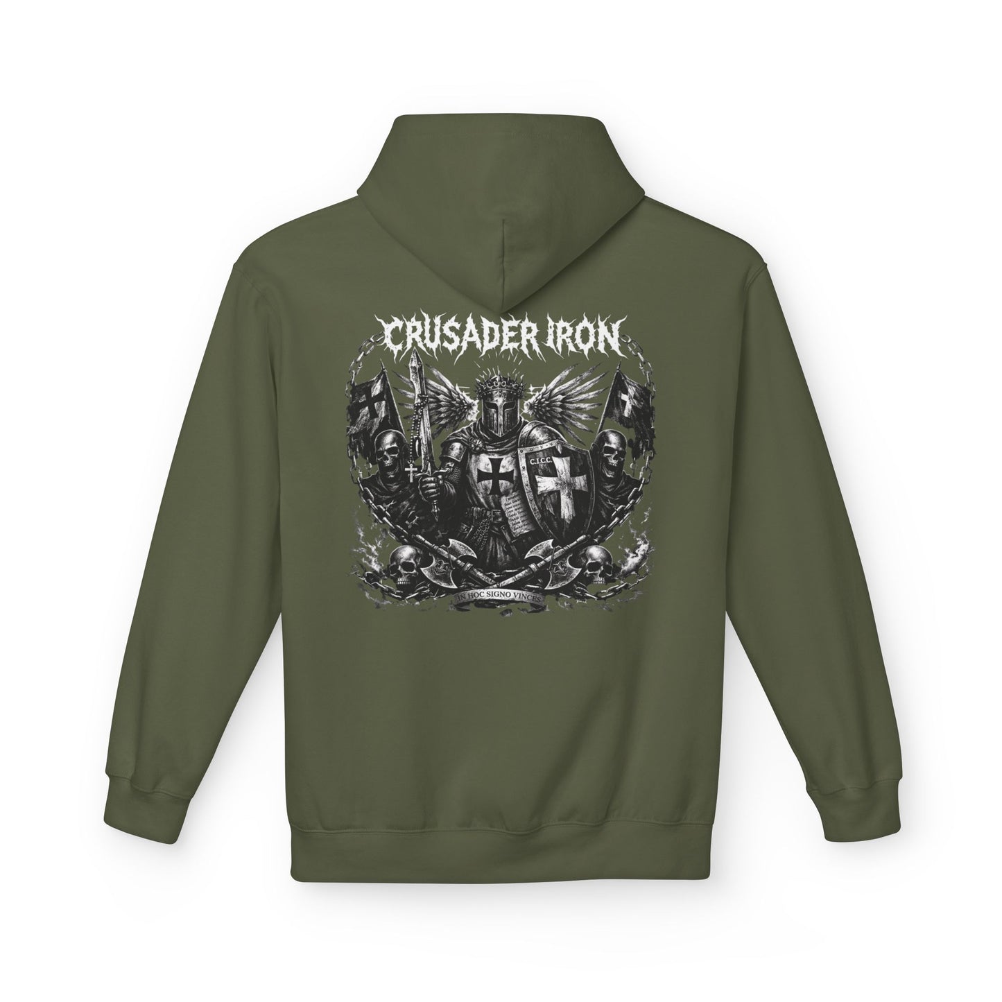 Crusader Iron Metal Cover - Unisex Midweight Softstyle Fleece Hoodie