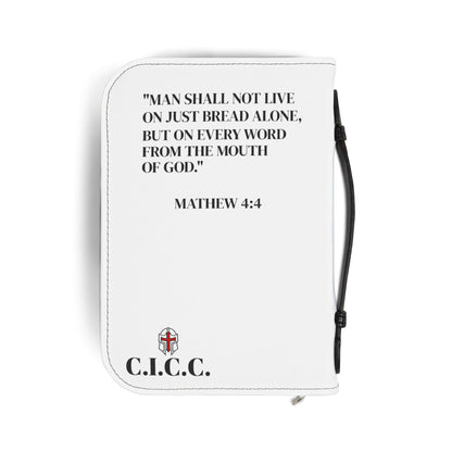 Copy of Bible Cover — 'Christ Is King' Crown of Thorns Design with Mathew 4:4