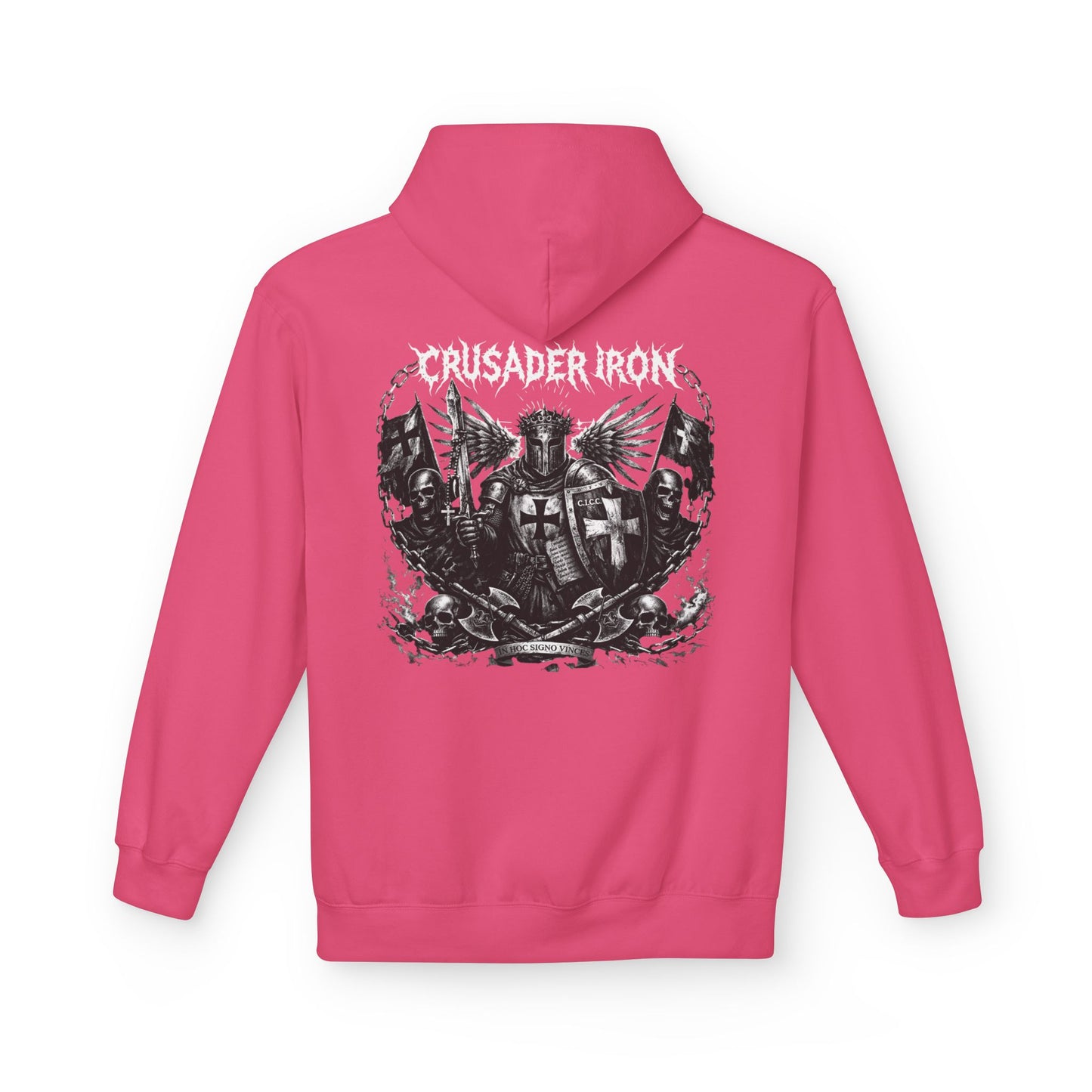 Crusader Iron Metal Cover - Unisex Midweight Softstyle Fleece Hoodie