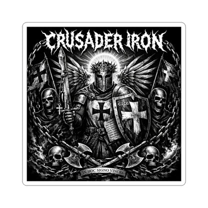 Battle Ready Crusader Metal Cover Sticker