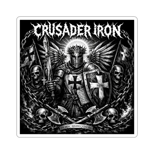 Battle Ready Crusader Metal Cover Sticker