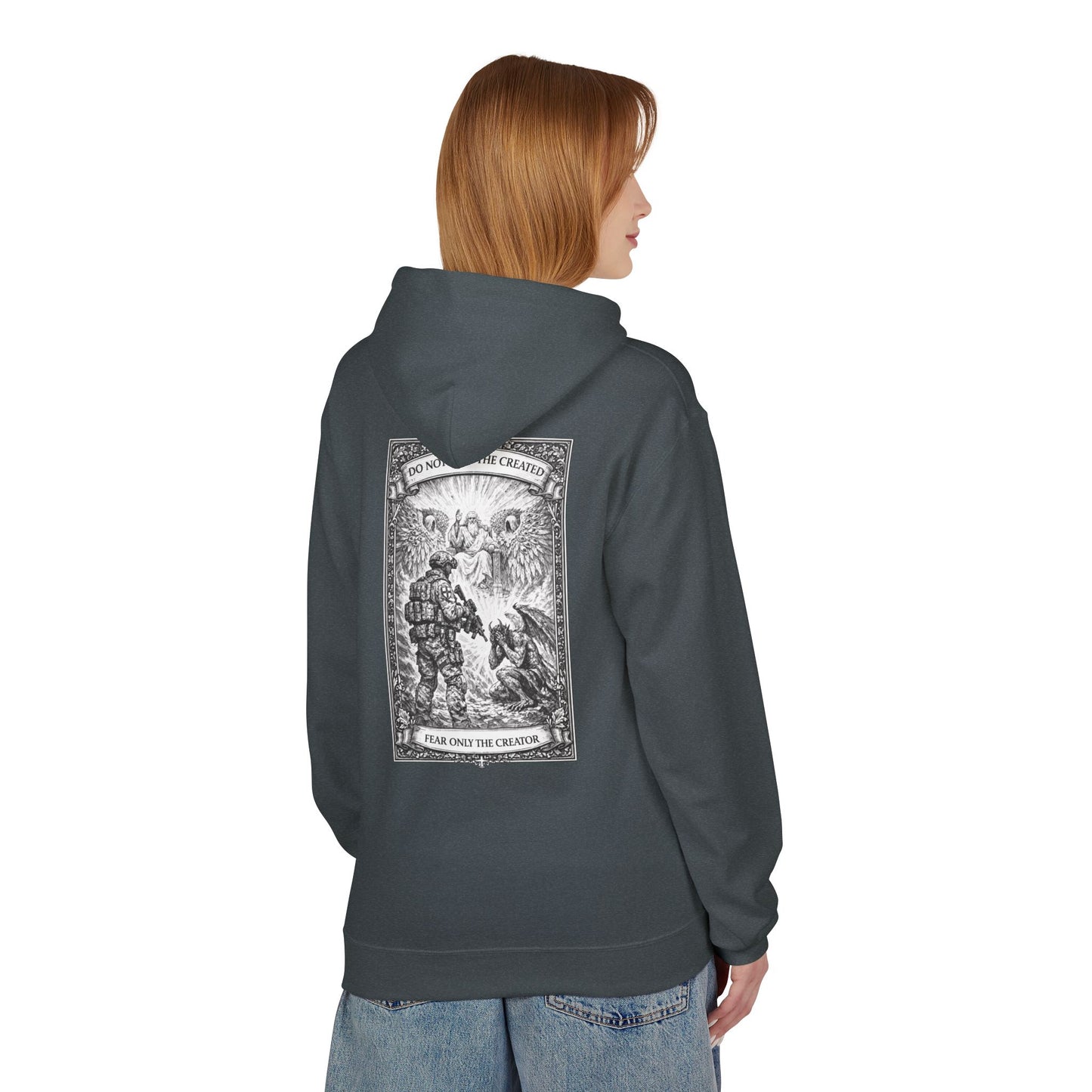 Fear Only the creator - Unisex Midweight Softstyle Fleece Hoodie