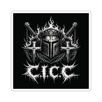 Crusader Iron Metal Cover Sticker
