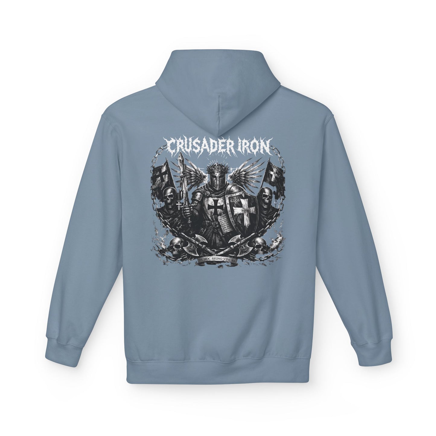 Crusader Iron Metal Cover - Unisex Midweight Softstyle Fleece Hoodie