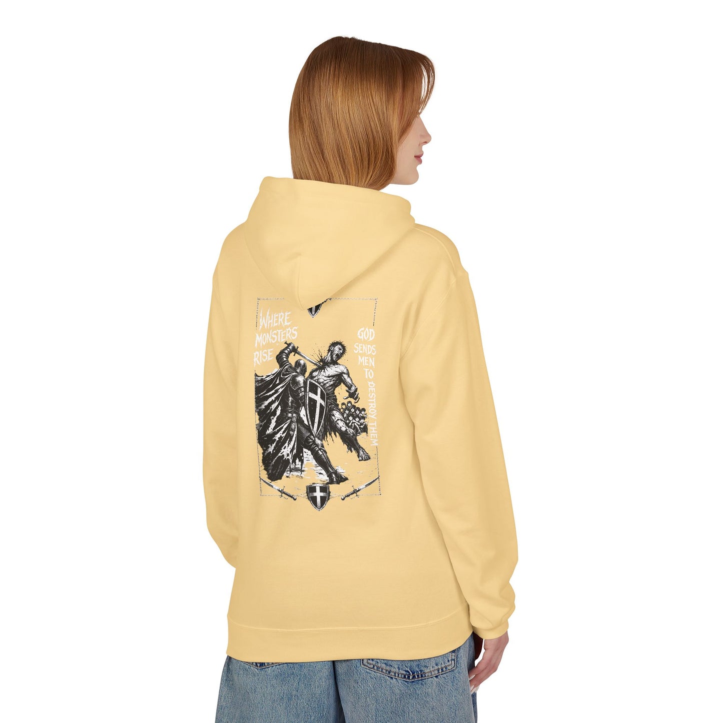 Where monsters rise- Unisex Midweight Softstyle Fleece Hoodie