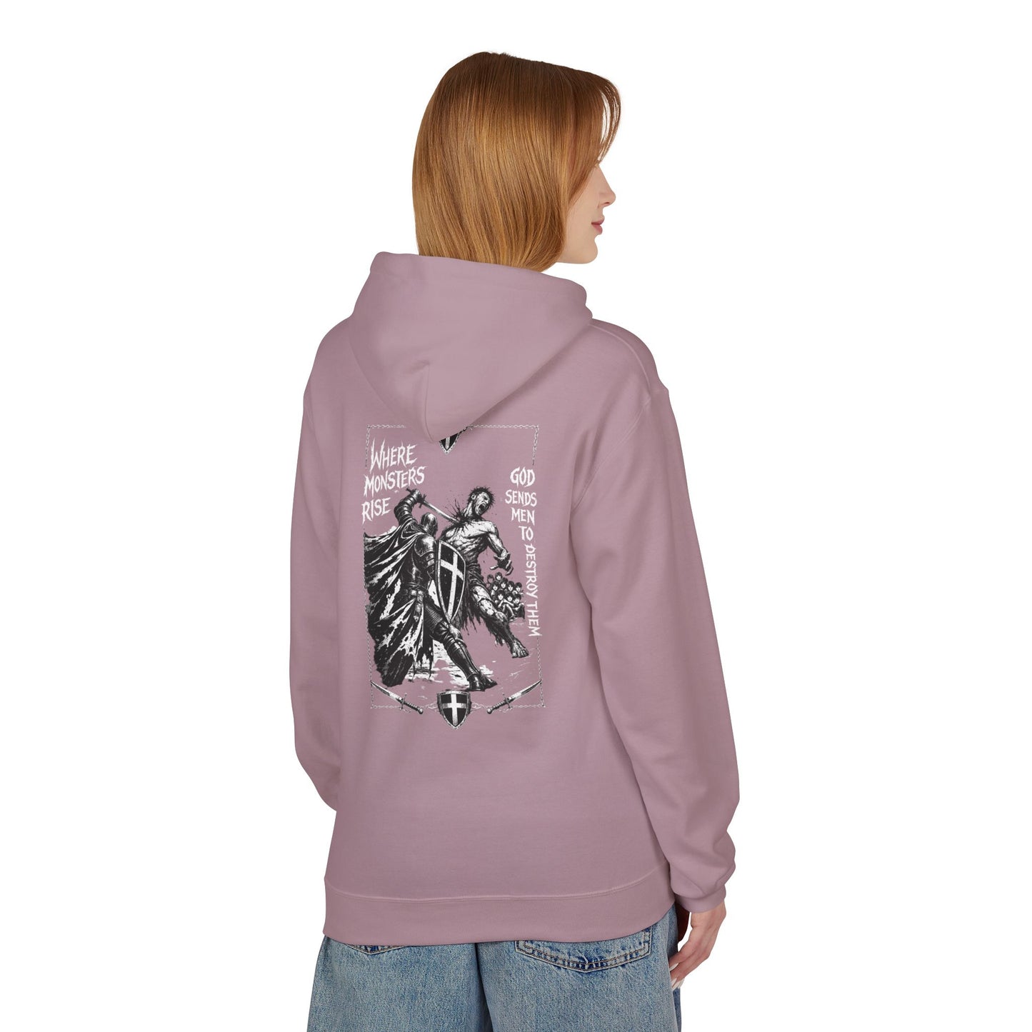 Where monsters rise- Unisex Midweight Softstyle Fleece Hoodie