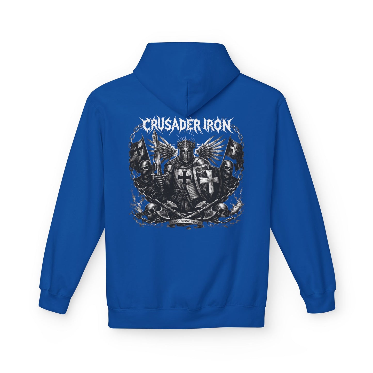 Crusader Iron Metal Cover - Unisex Midweight Softstyle Fleece Hoodie