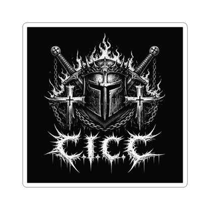 Crusader Iron Metal Cover Sticker