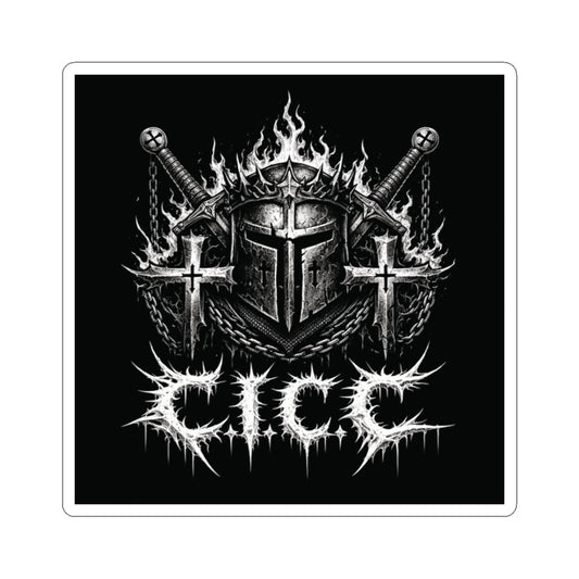 Crusader Iron Metal Cover Sticker