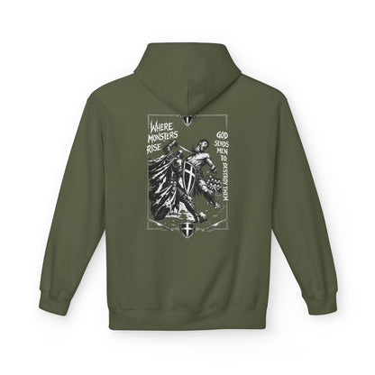 Where monsters rise- Unisex Midweight Softstyle Fleece Hoodie
