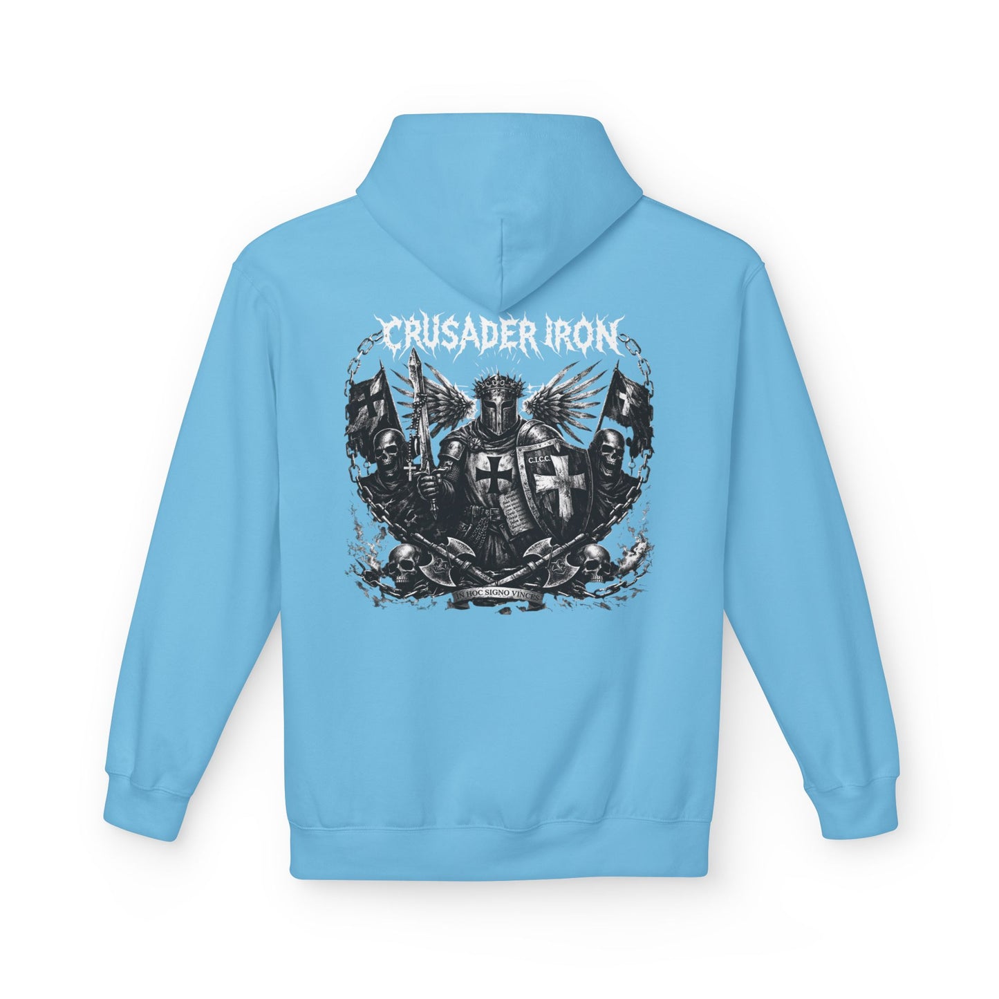 Crusader Iron Metal Cover - Unisex Midweight Softstyle Fleece Hoodie
