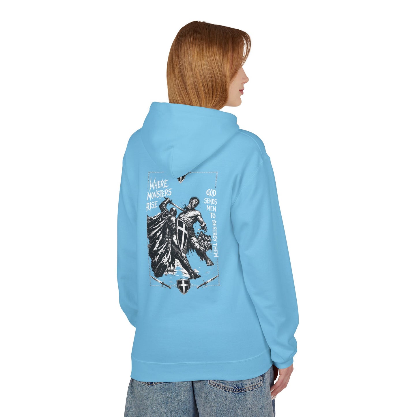 Where monsters rise- Unisex Midweight Softstyle Fleece Hoodie