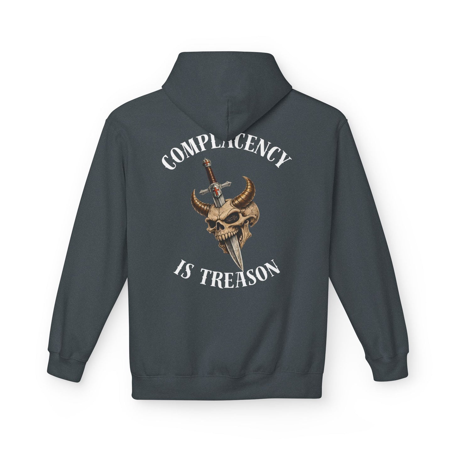 Complacency is treason- Unisex Midweight Softstyle Fleece Hoodie
