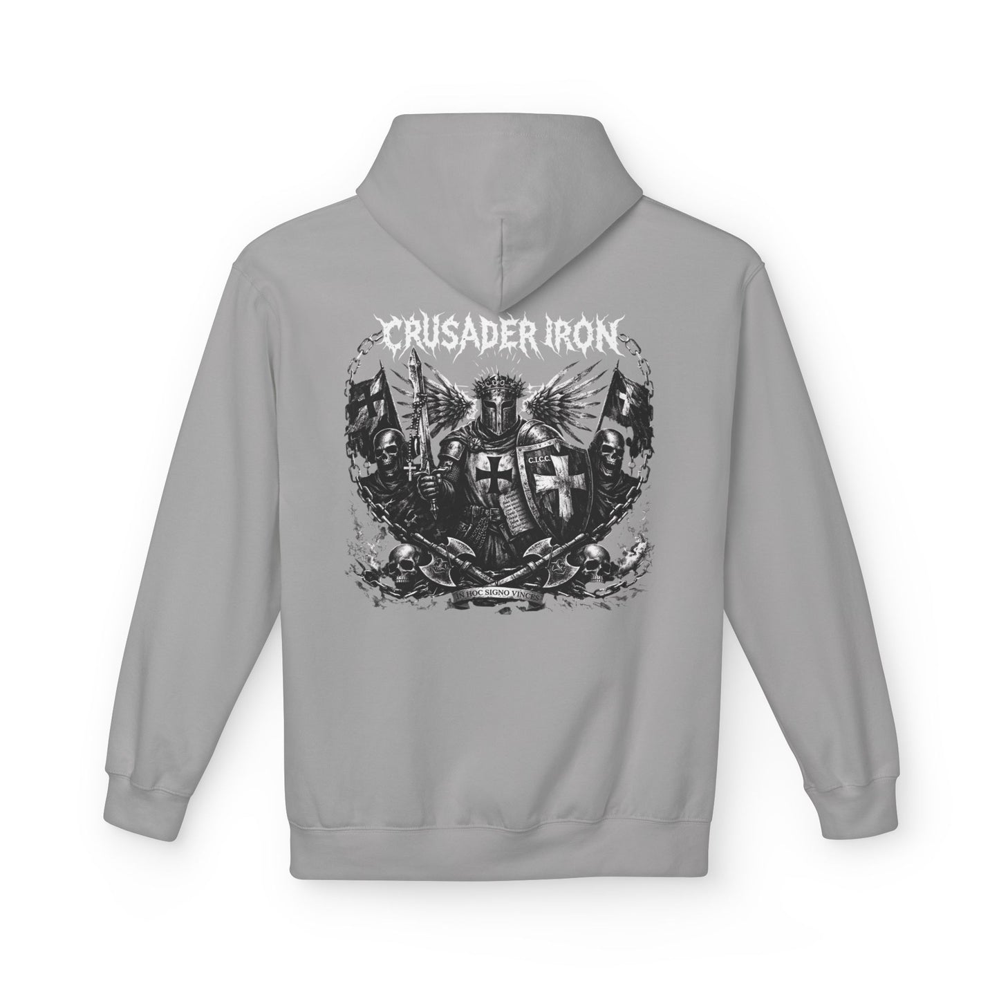 Crusader Iron Metal Cover - Unisex Midweight Softstyle Fleece Hoodie