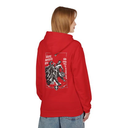 Where monsters rise- Unisex Midweight Softstyle Fleece Hoodie