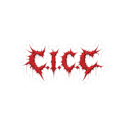 C.I.C.C. Metal Sticker (Red)