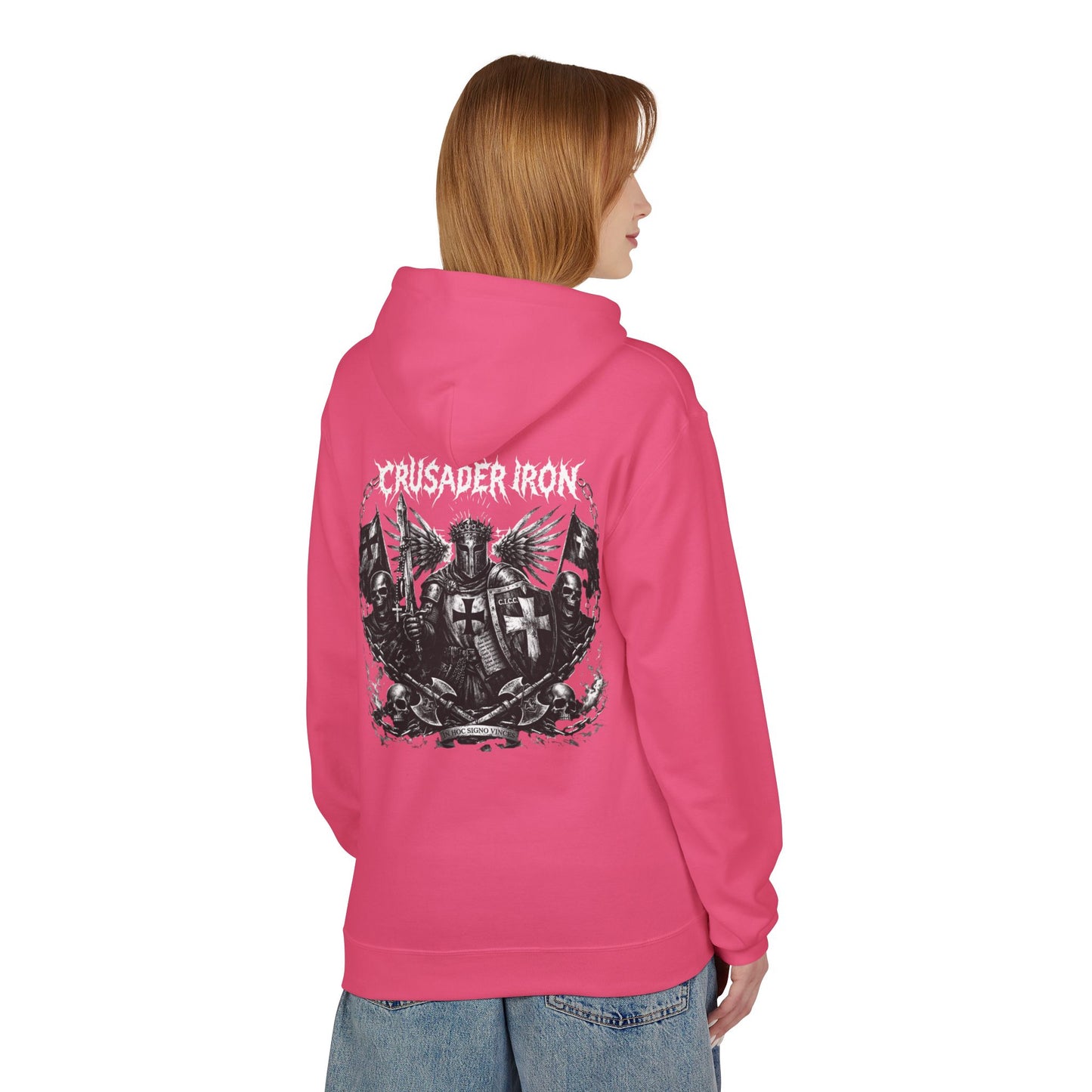 Crusader Iron Metal Cover - Unisex Midweight Softstyle Fleece Hoodie