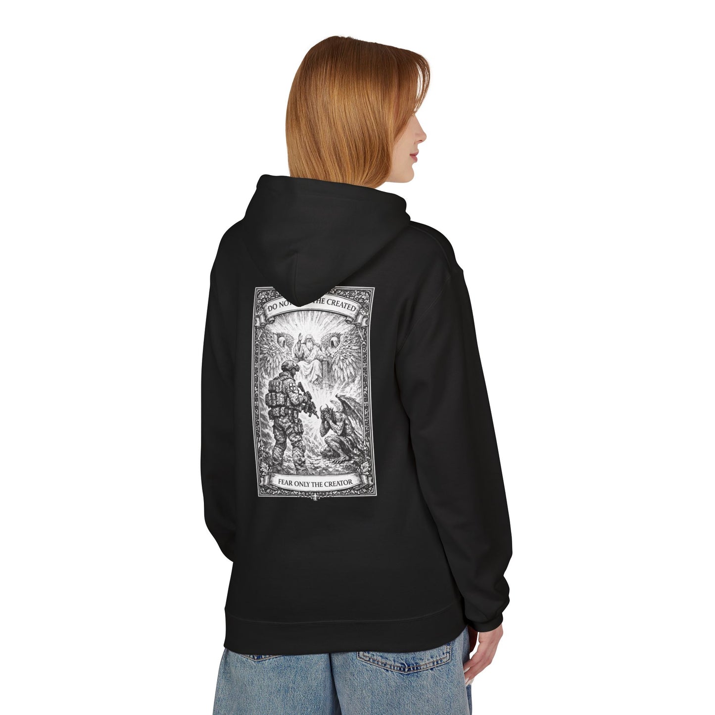 Fear Only the creator - Unisex Midweight Softstyle Fleece Hoodie