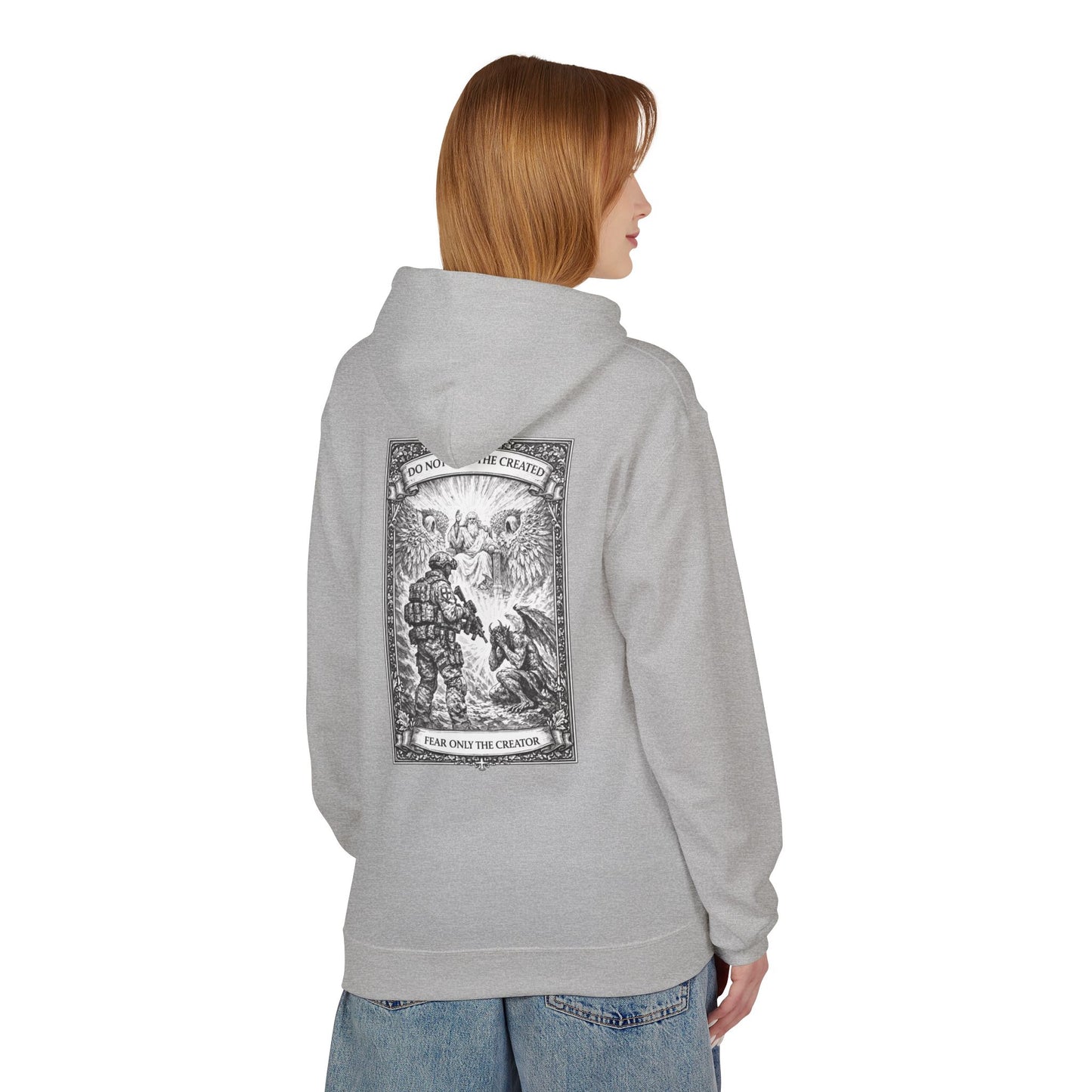 Fear Only the creator - Unisex Midweight Softstyle Fleece Hoodie