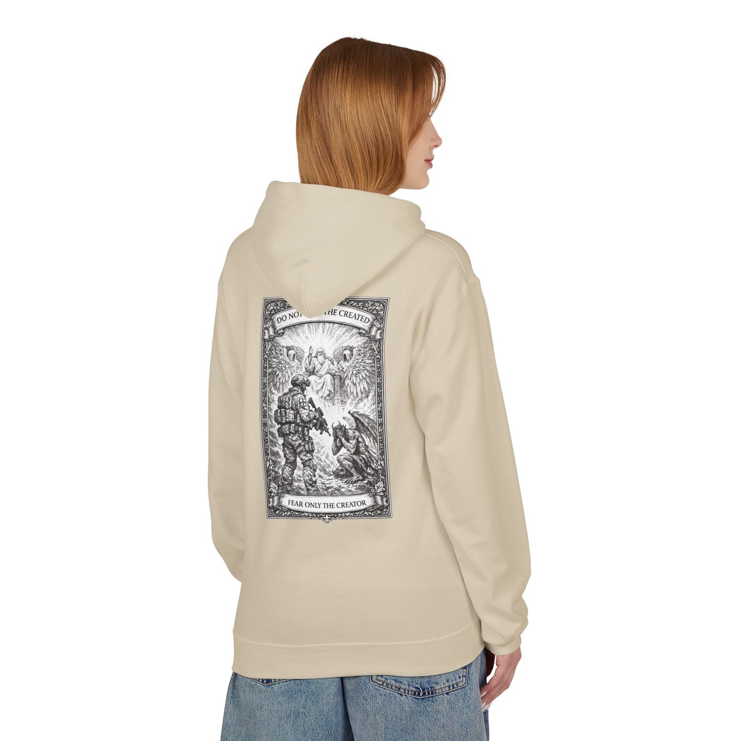 Fear Only the creator - Unisex Midweight Softstyle Fleece Hoodie