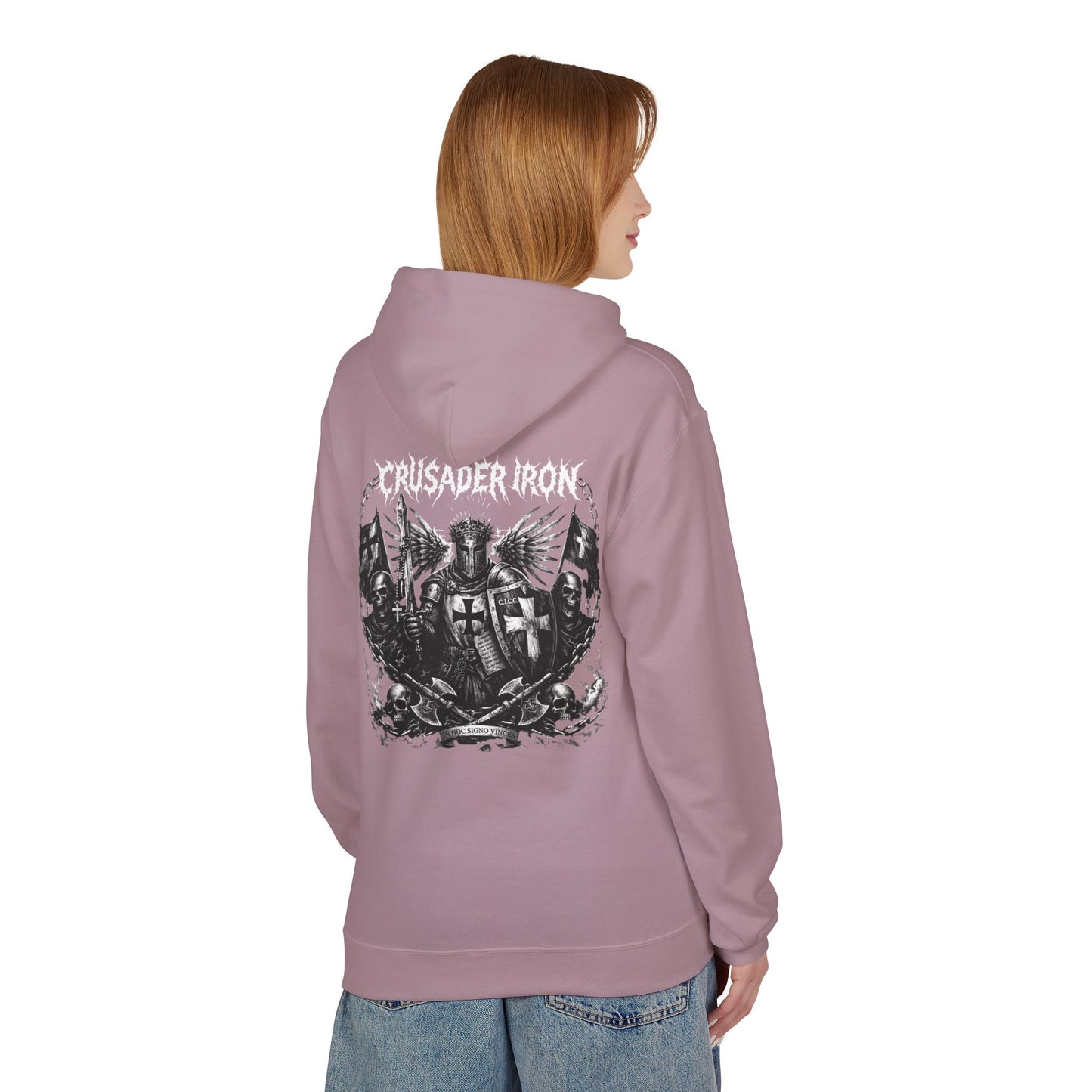 Crusader Iron Metal Cover - Unisex Midweight Softstyle Fleece Hoodie