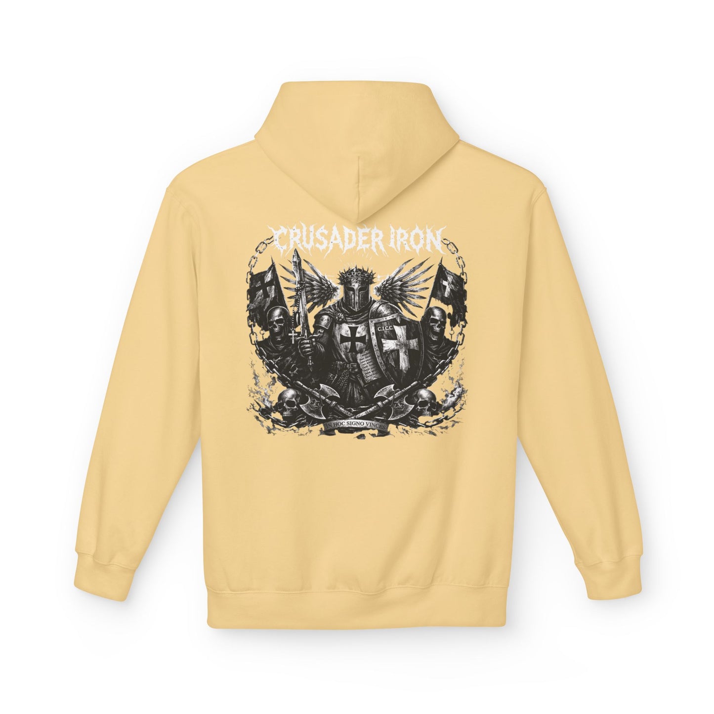 Crusader Iron Metal Cover - Unisex Midweight Softstyle Fleece Hoodie