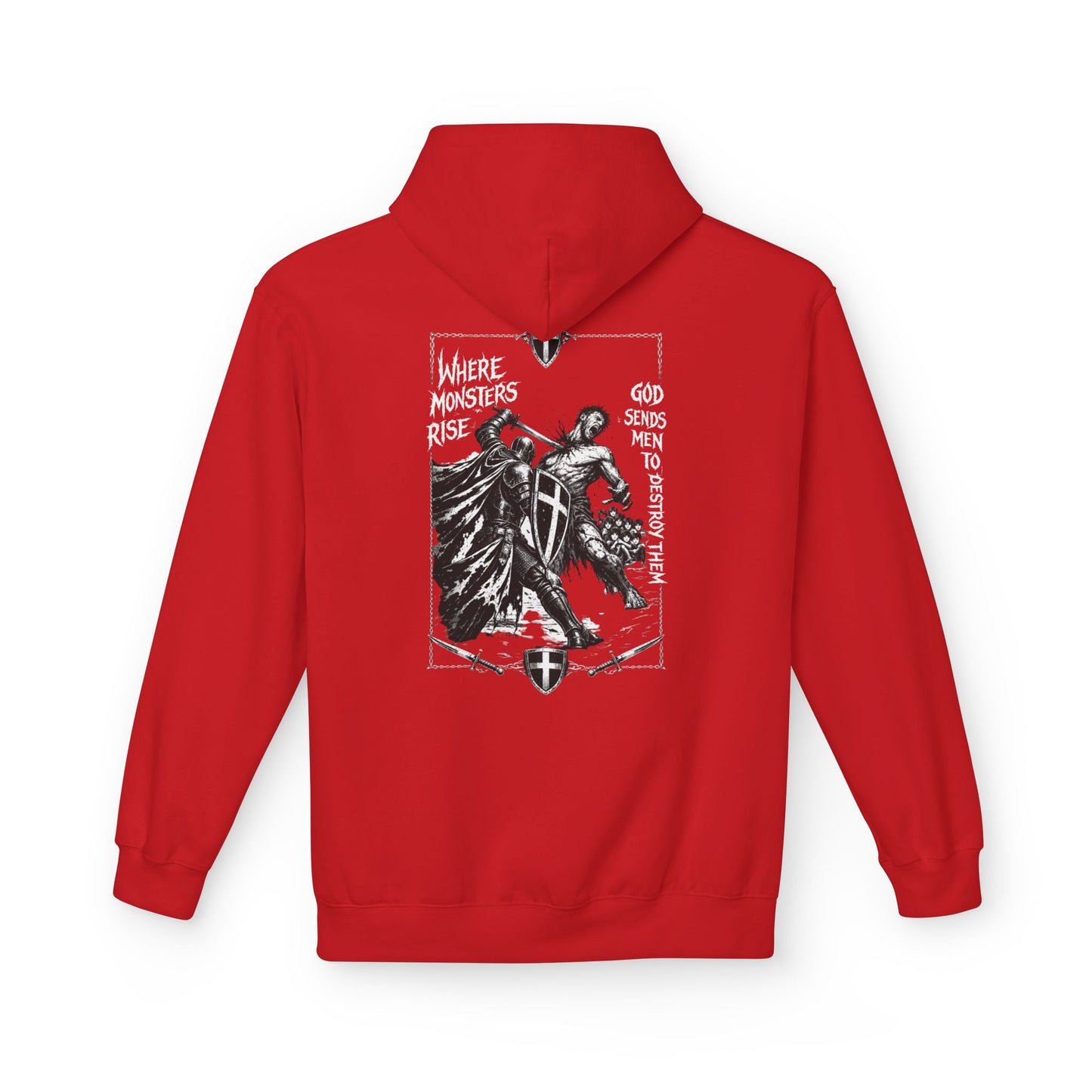 Where monsters rise- Unisex Midweight Softstyle Fleece Hoodie