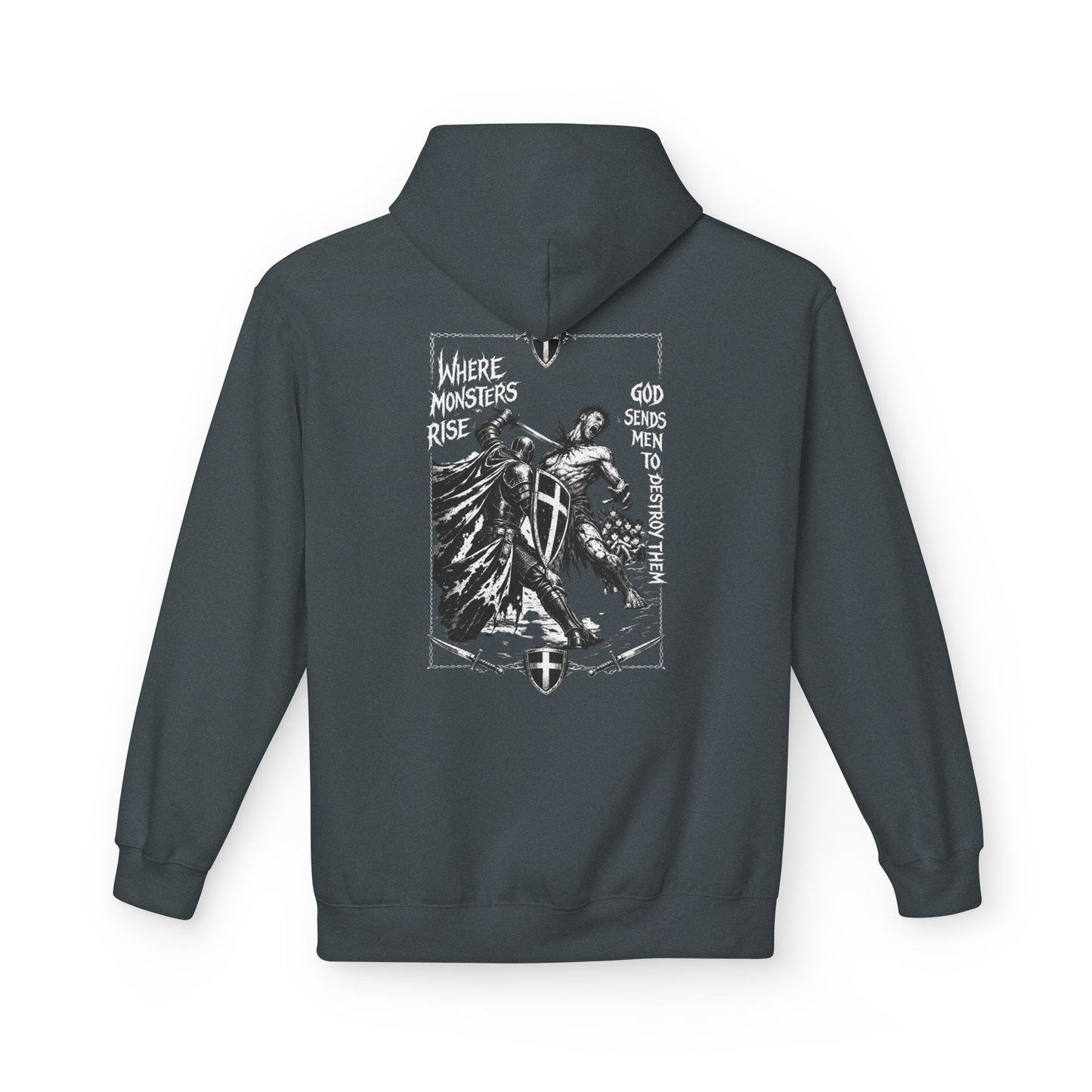 Where monsters rise- Unisex Midweight Softstyle Fleece Hoodie
