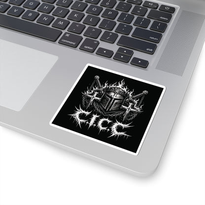 Crusader Iron Metal Cover Sticker