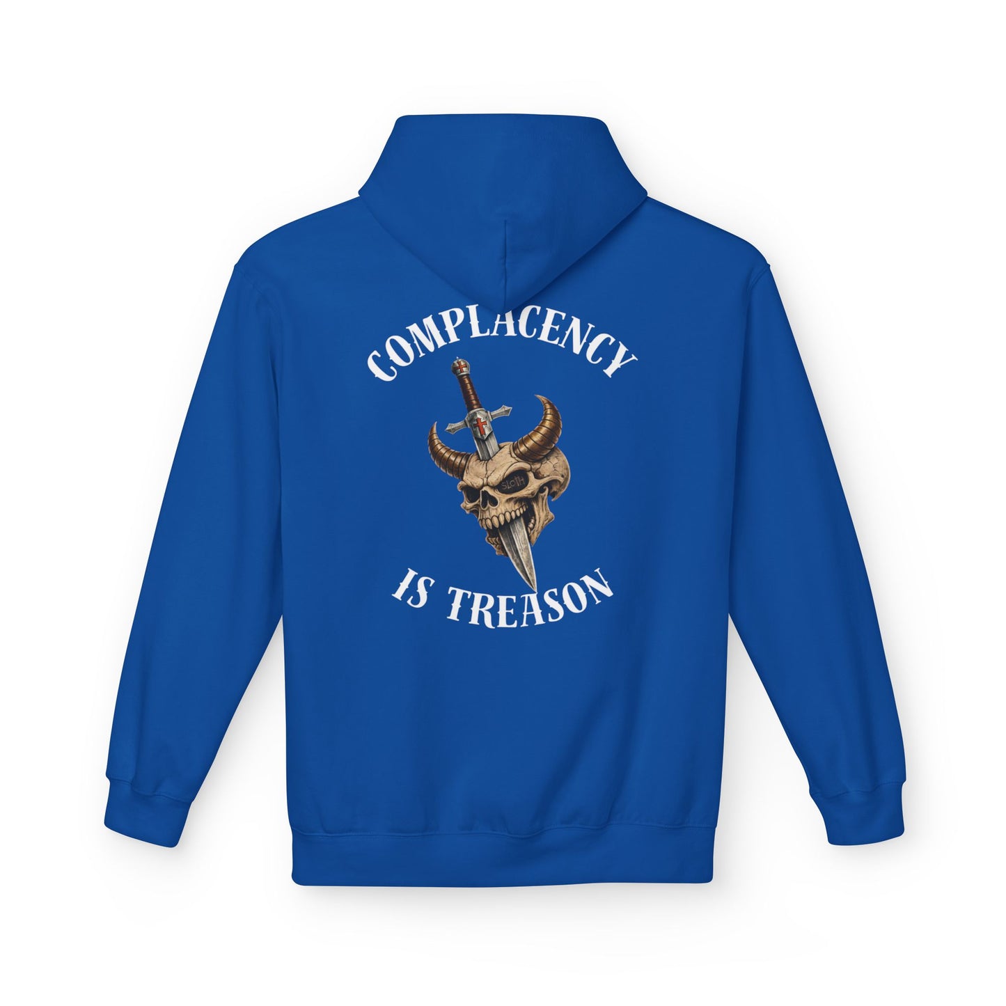Complacency is treason- Unisex Midweight Softstyle Fleece Hoodie
