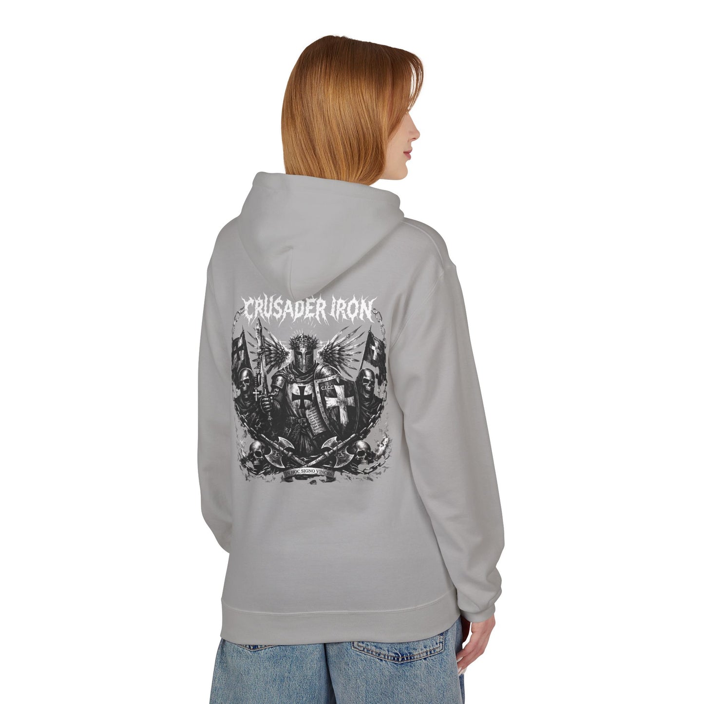 Crusader Iron Metal Cover - Unisex Midweight Softstyle Fleece Hoodie