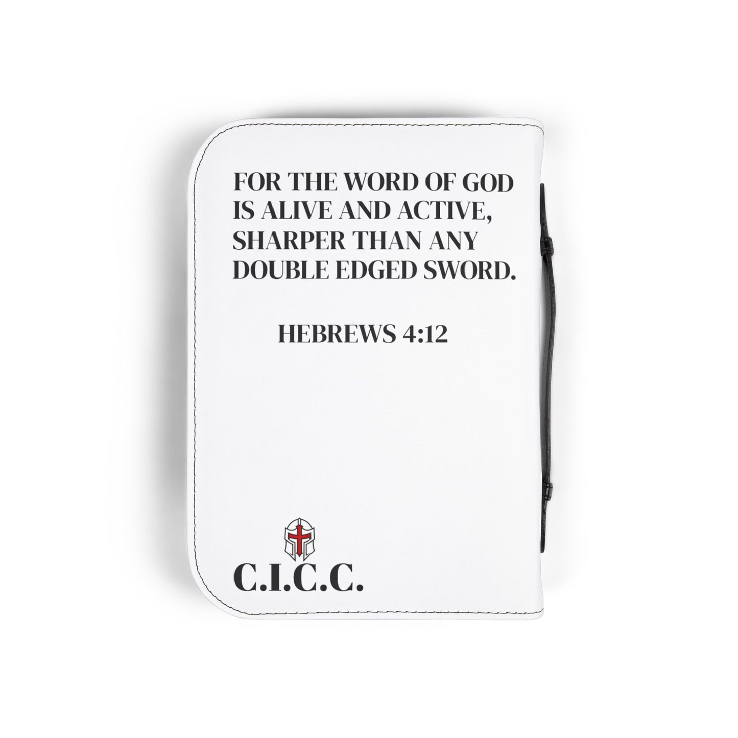 Bible Cover — 'Christ Is King' Crown of Thorns Design with Hebrews 4:12 (Zippered)
