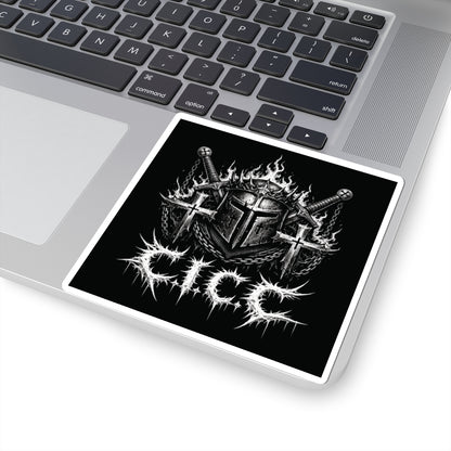 Crusader Iron Metal Cover Sticker
