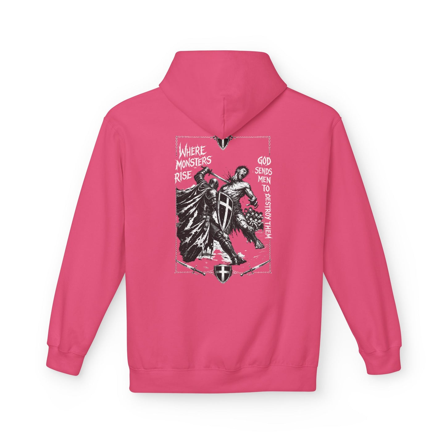 Where monsters rise- Unisex Midweight Softstyle Fleece Hoodie